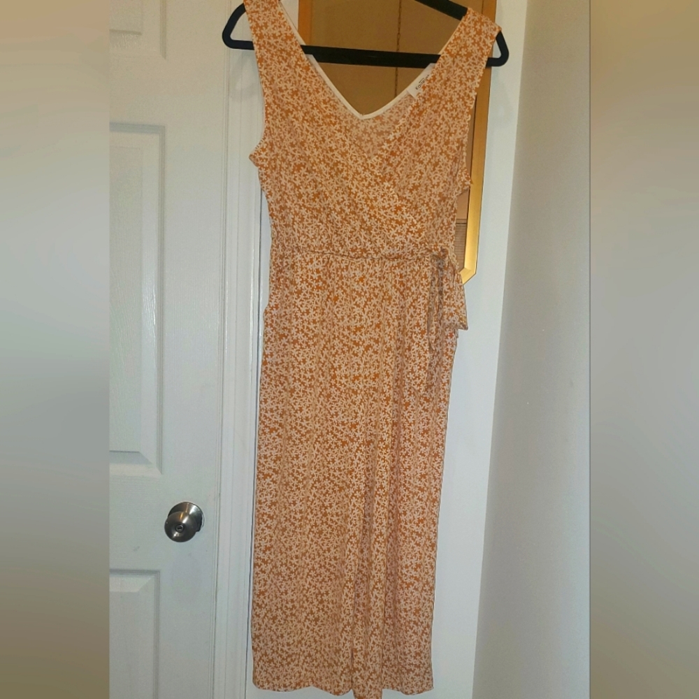 Orange & White Romper